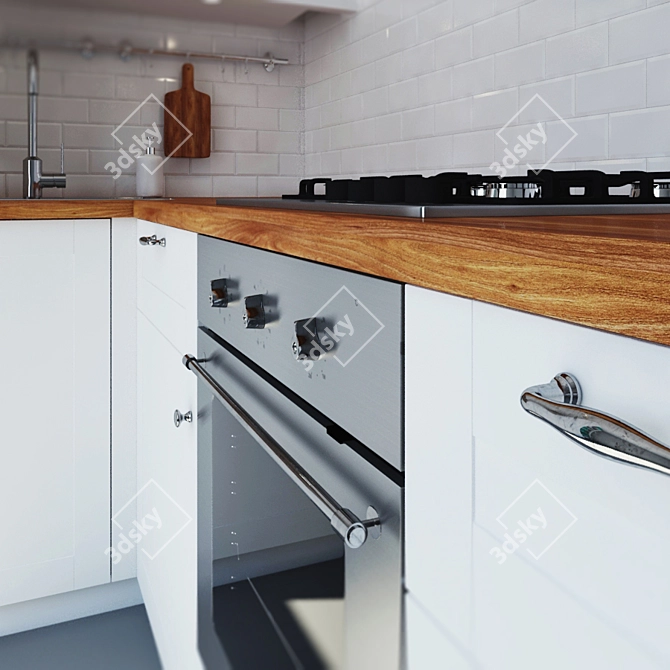 Modern and Stylish: IKEA Method Savedal Kitchen 3D model image 2