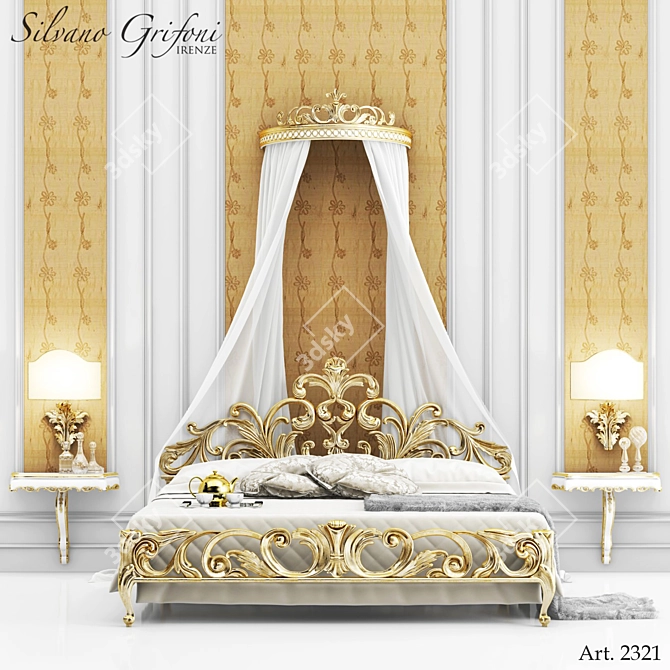 Silvano Grifoni Art 2321 Bedroom Set: Timeless Elegance for Your Dream Space 3D model image 1