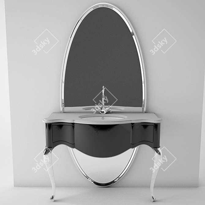 Elegant Harmony: Piano Bath Furniture 3D model image 1