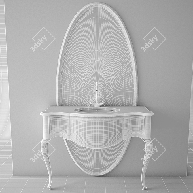 Elegant Harmony: Piano Bath Furniture 3D model image 2