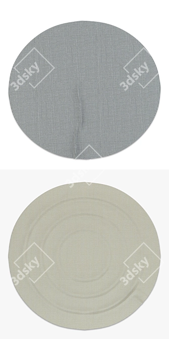 Circular Bliss: Stylish Round Rugs 3D model image 2