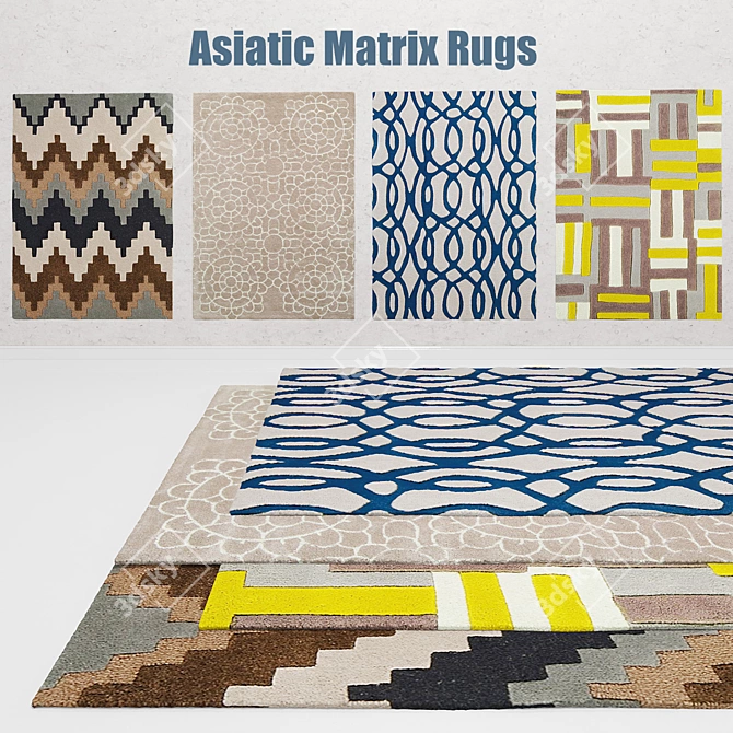 Asiatic Matrix Collection: Contemporary Rugs 3D model image 1