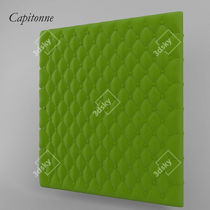 Elegant Quilted Panel 3D model image 1