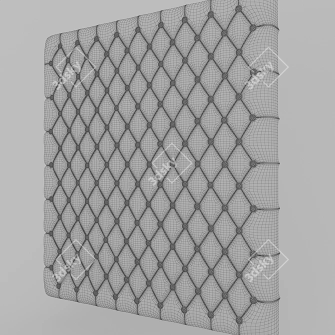 Elegant Quilted Panel 3D model image 2