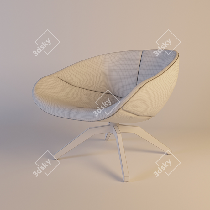 Leather Charm Thermo Chair 3D model image 2