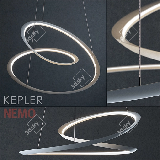 Contemporary NEMO Kepler Pendant Light 3D model image 1