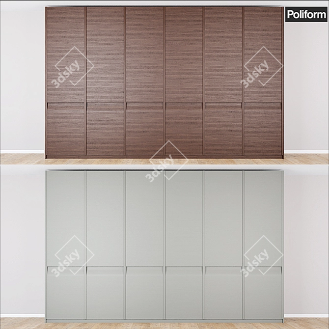 Capri Modular Wardrobe by Poliform 3D model image 1