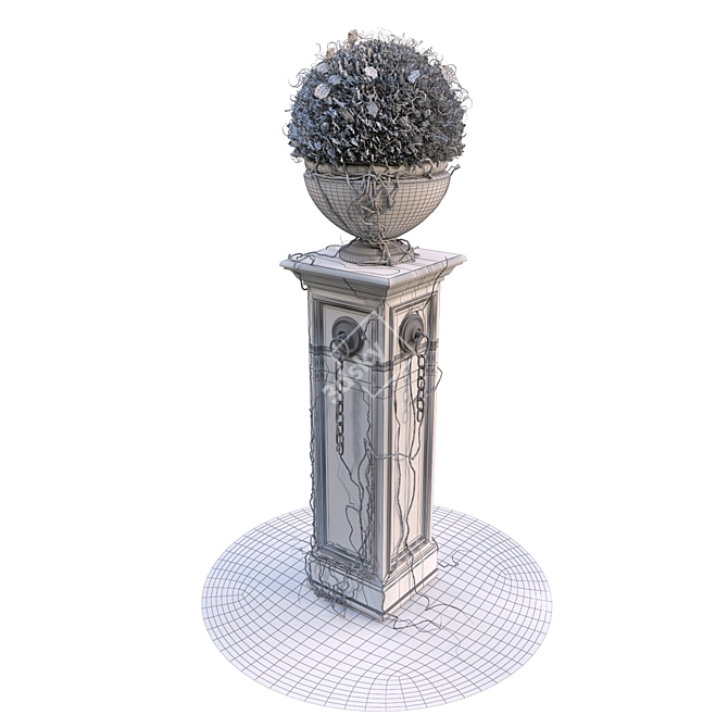 Pierghola with vase - stunning decor 3D model image 3