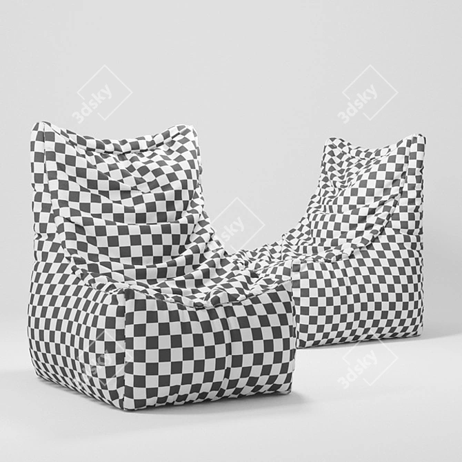 Cozy Fox Bag Armchair 3D model image 2