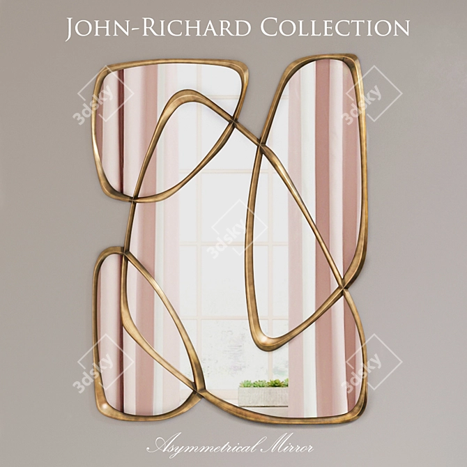 John-Richard Asymmetrical Mirror: Handcrafted, Stunning Design 3D model image 1