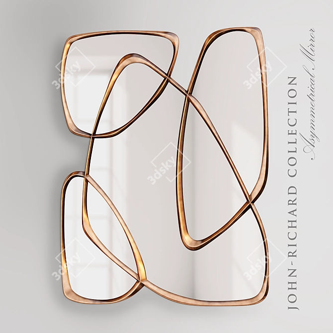 John-Richard Asymmetrical Mirror: Handcrafted, Stunning Design 3D model image 3