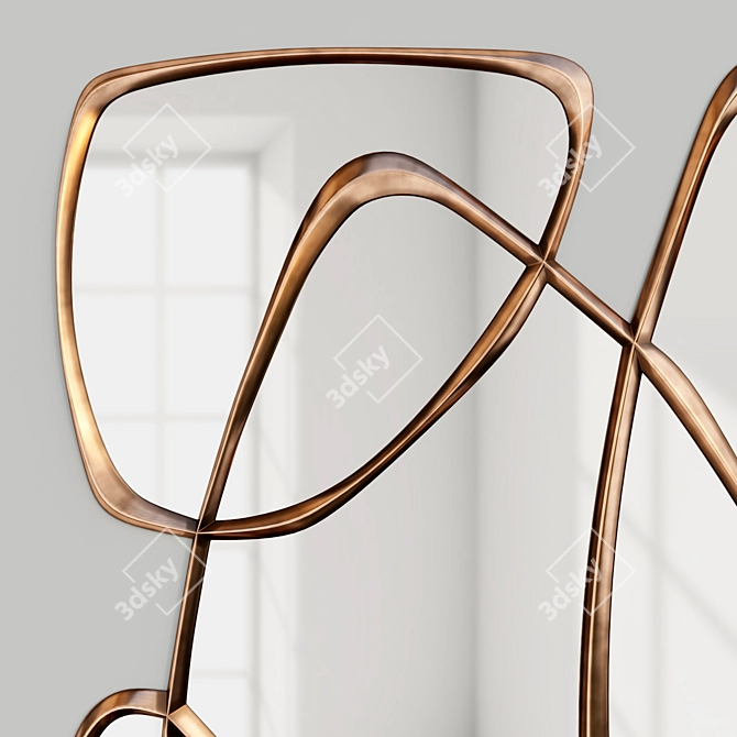 John-Richard Asymmetrical Mirror: Handcrafted, Stunning Design 3D model image 4