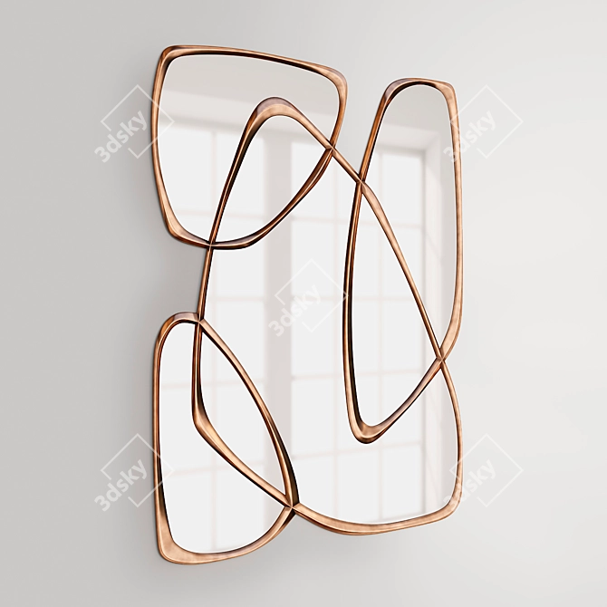 John-Richard Asymmetrical Mirror: Handcrafted, Stunning Design 3D model image 5