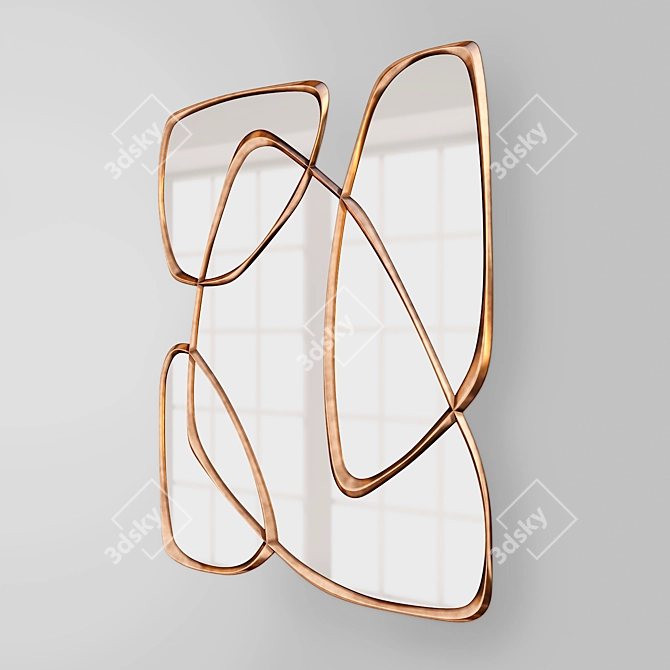 John-Richard Asymmetrical Mirror: Handcrafted, Stunning Design 3D model image 6