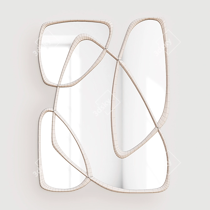 John-Richard Asymmetrical Mirror: Handcrafted, Stunning Design 3D model image 7