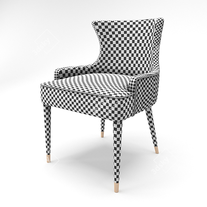 Stylish Gardiner Dining Chair 3D model image 3