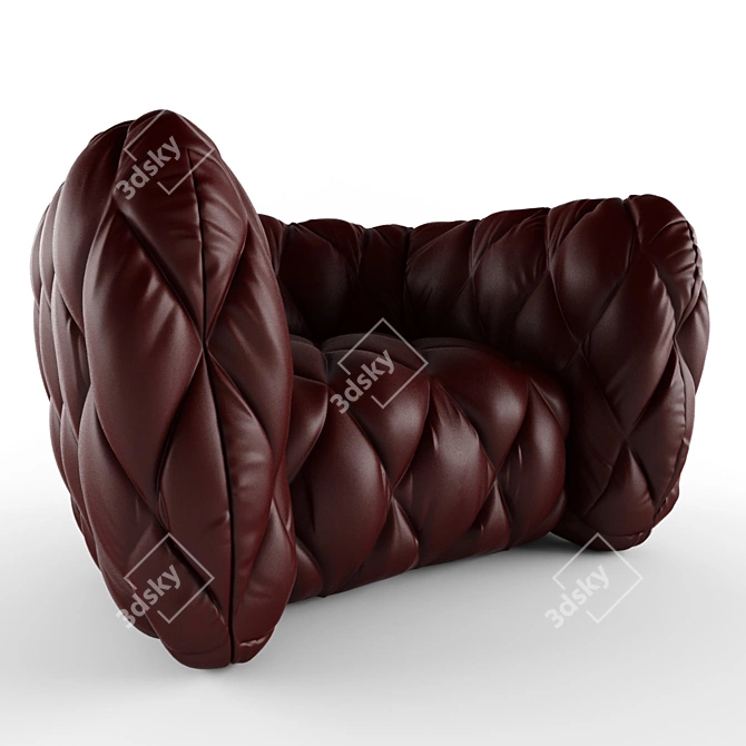 Golden Comfort Armchair 3D model image 1