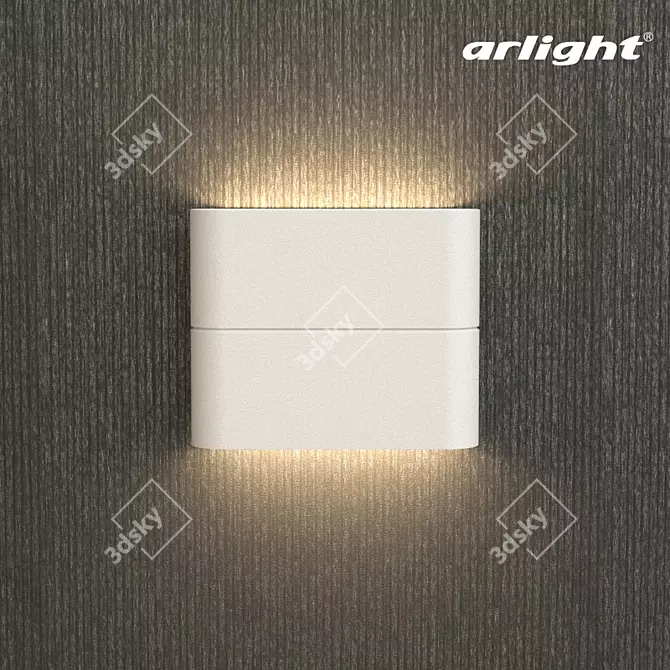 Sleek UP & DOWN LED Wall Light 3D model image 2