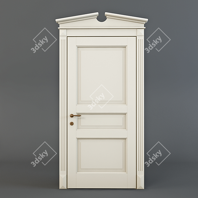 Elegant Atelier Magnolia Door 3D model image 1