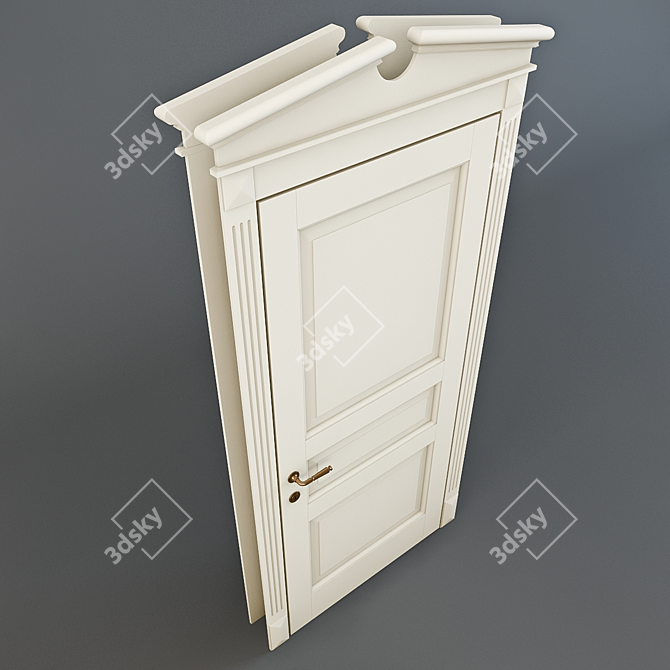 Elegant Atelier Magnolia Door 3D model image 2