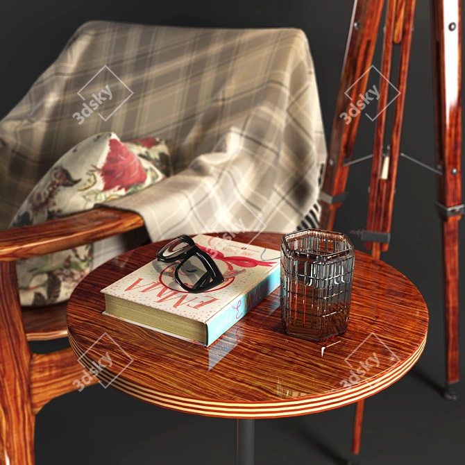 Sergio Rodrigues Armchair: Stylish Design 3D model image 3