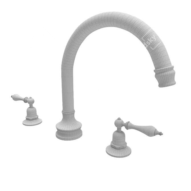 Etoile Gooseneck Tub Filler 3D model image 3