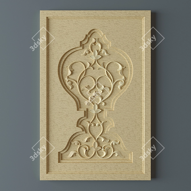 Elegant Islamic Decor: 40x62cm 3D model image 1