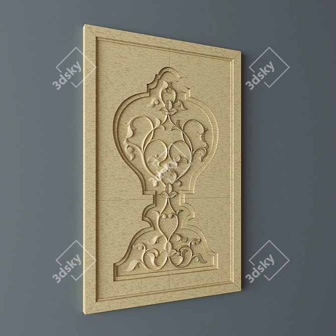 Elegant Islamic Decor: 40x62cm 3D model image 2