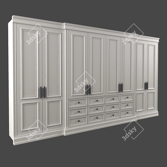 Stylish Storage Solution: Wardrobe 3D model image 2