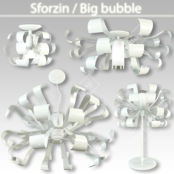 Sforzin Big Bubble Lamps Set 3D model image 1