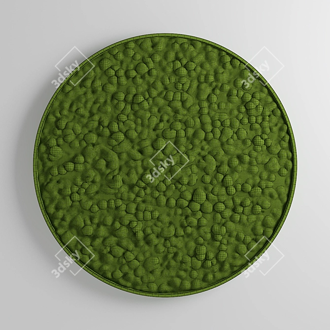 Moss Circle Panel: D800mm, UV Mapped 3D model image 3