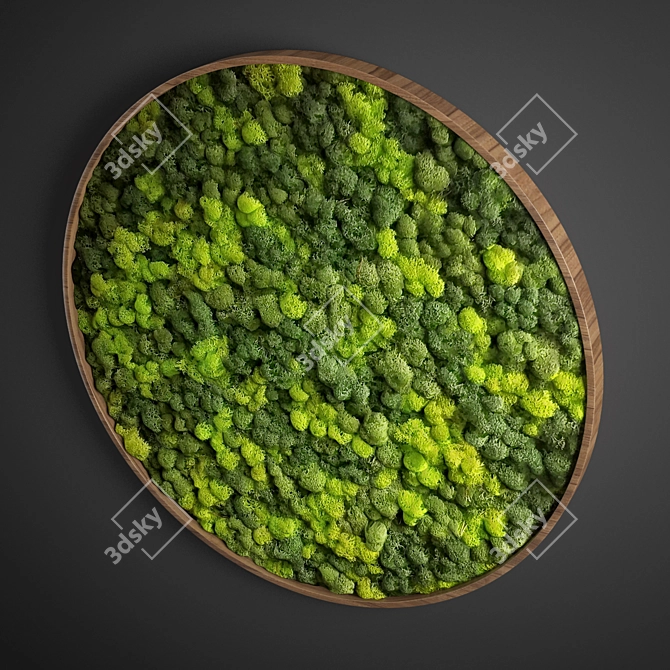 Moss Circle Panel: D800mm, UV Mapped 3D model image 5