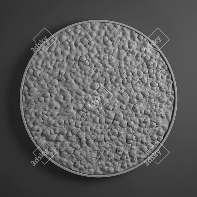 Moss Circle Panel: D800mm, UV Mapped 3D model image 6