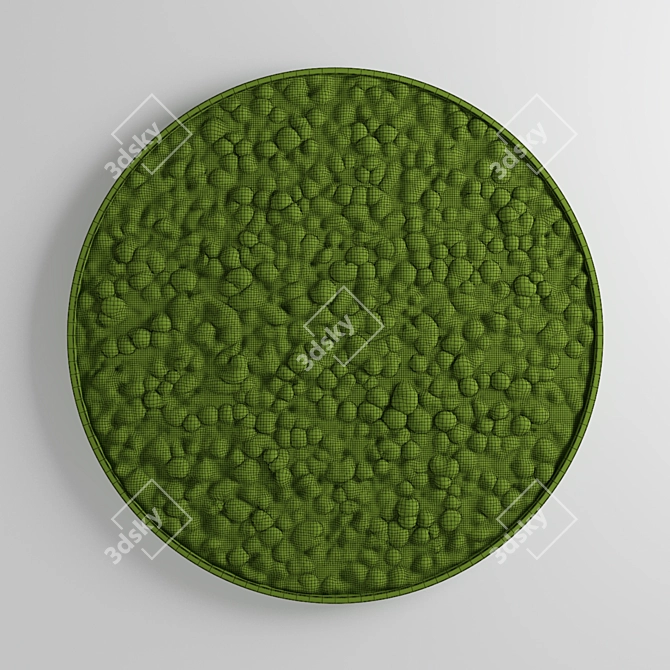 Moss Circle Panel: D800mm, UV Mapped 3D model image 7