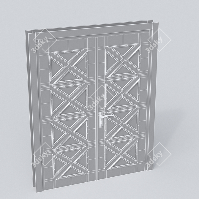 3D Model Door Vray - 220x160cm 3D model image 3