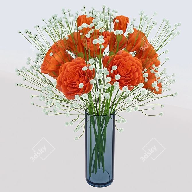 Floral Blend Mix: Vray Material 3D model image 1