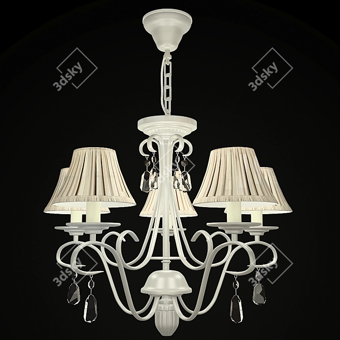 Elegant 5-Light Chandelier 3D model image 1