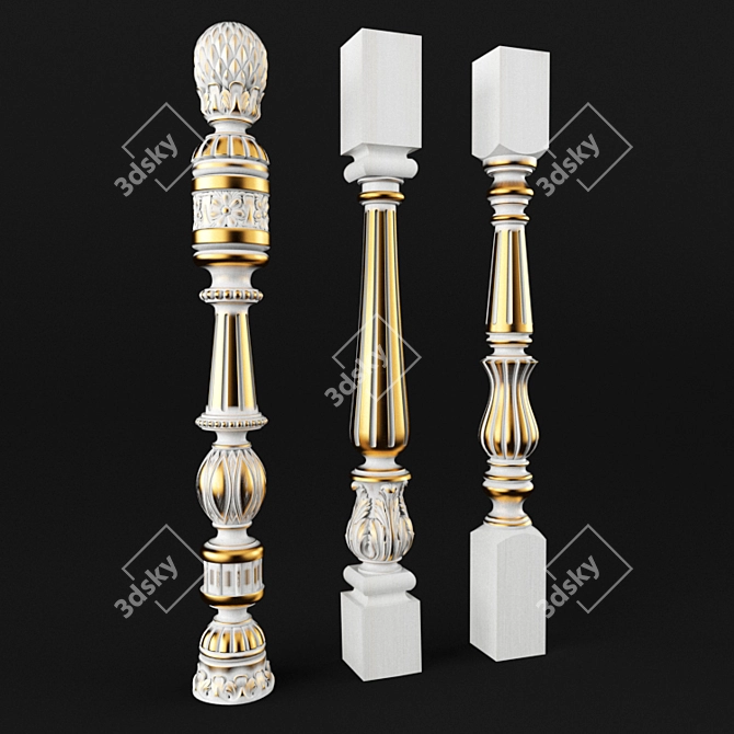 Title: Precision Carving Balusters for CNC Cutting 3D model image 2