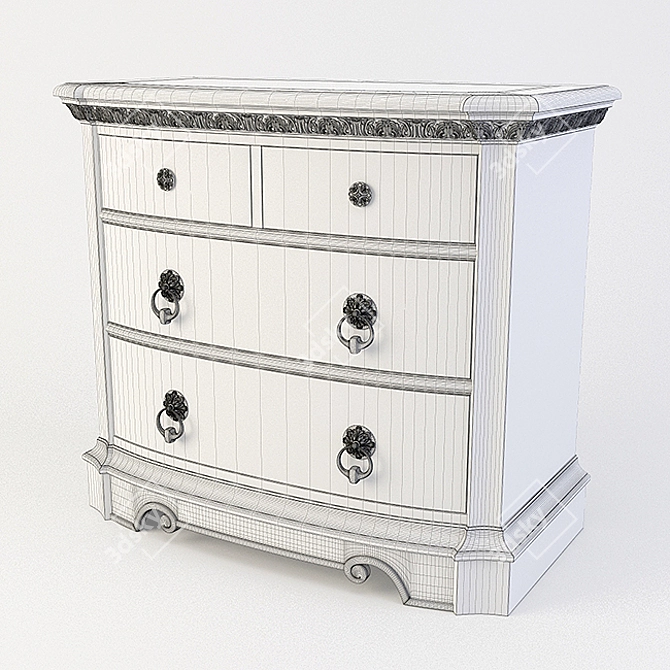 Elegant Bernhardt Nightstand: Villa Medici 3D model image 3