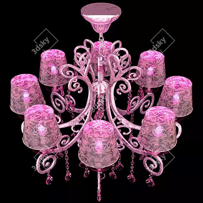 Luxury Swarovski Crystal Chandelier 3D model image 2