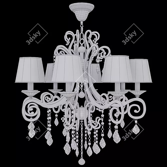 Luxury Swarovski Crystal Chandelier 3D model image 3