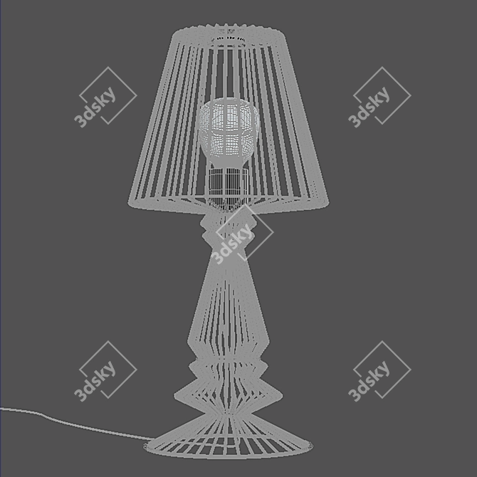 Sleek Black Table Lamp 3D model image 3