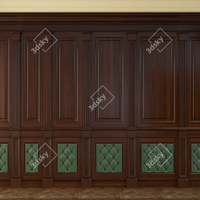 Wooden Skin Panel Set-01 3D model image 1