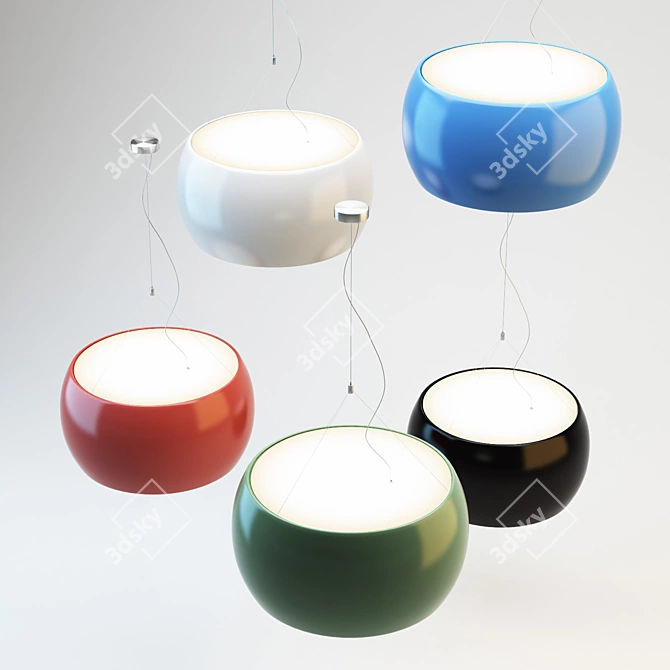 Sleek Pendant Lamp Set - "Sweep 3D model image 2