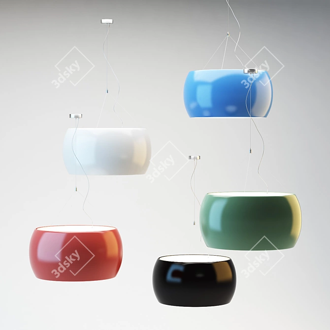 Sleek Pendant Lamp Set - "Sweep 3D model image 3