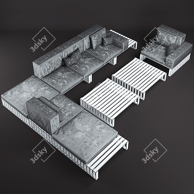 GANDIABLASCO Docks Modular Outdoor Furniture 3D model image 3