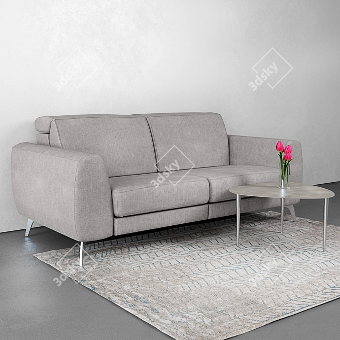Sleek Madison Sofa: Comfort & Style 3D model image 2