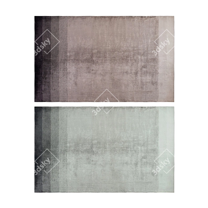 Silver Birch Nilaruna Rug: Textured Elegance in Various Sizes 3D model image 2