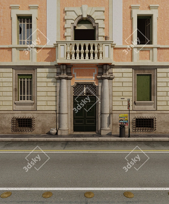 Title: Italian Splendor: Rome's Enchanting Facade 3D model image 1