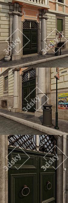 Title: Italian Splendor: Rome's Enchanting Facade 3D model image 2